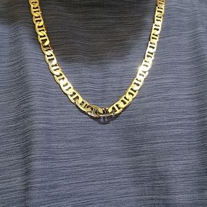 14k electroplated 24-inch 9mm wide necklace